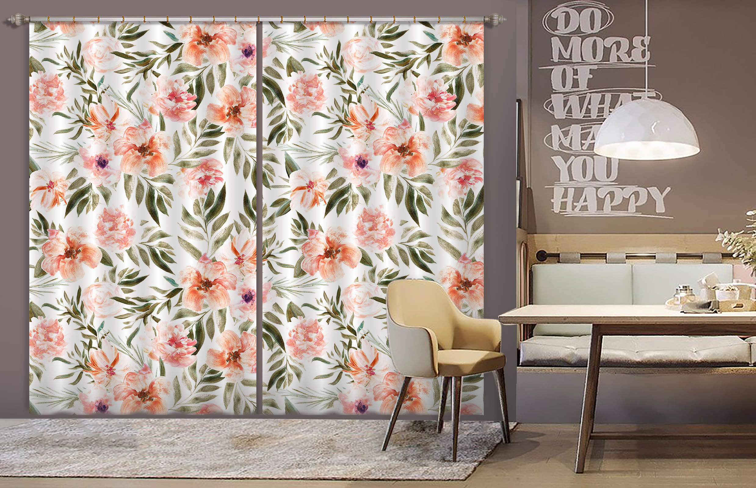 3D Flower Bloom 228 Uta Naumann Curtain Curtains Drapes