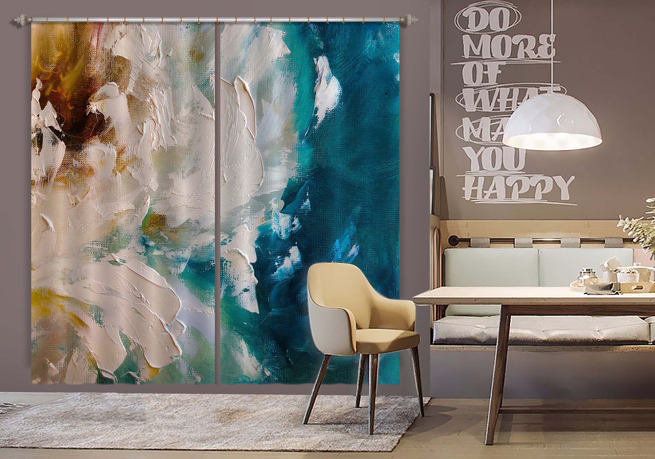 3D White Pigment 2417 Skromova Marina Curtain Curtains Drapes