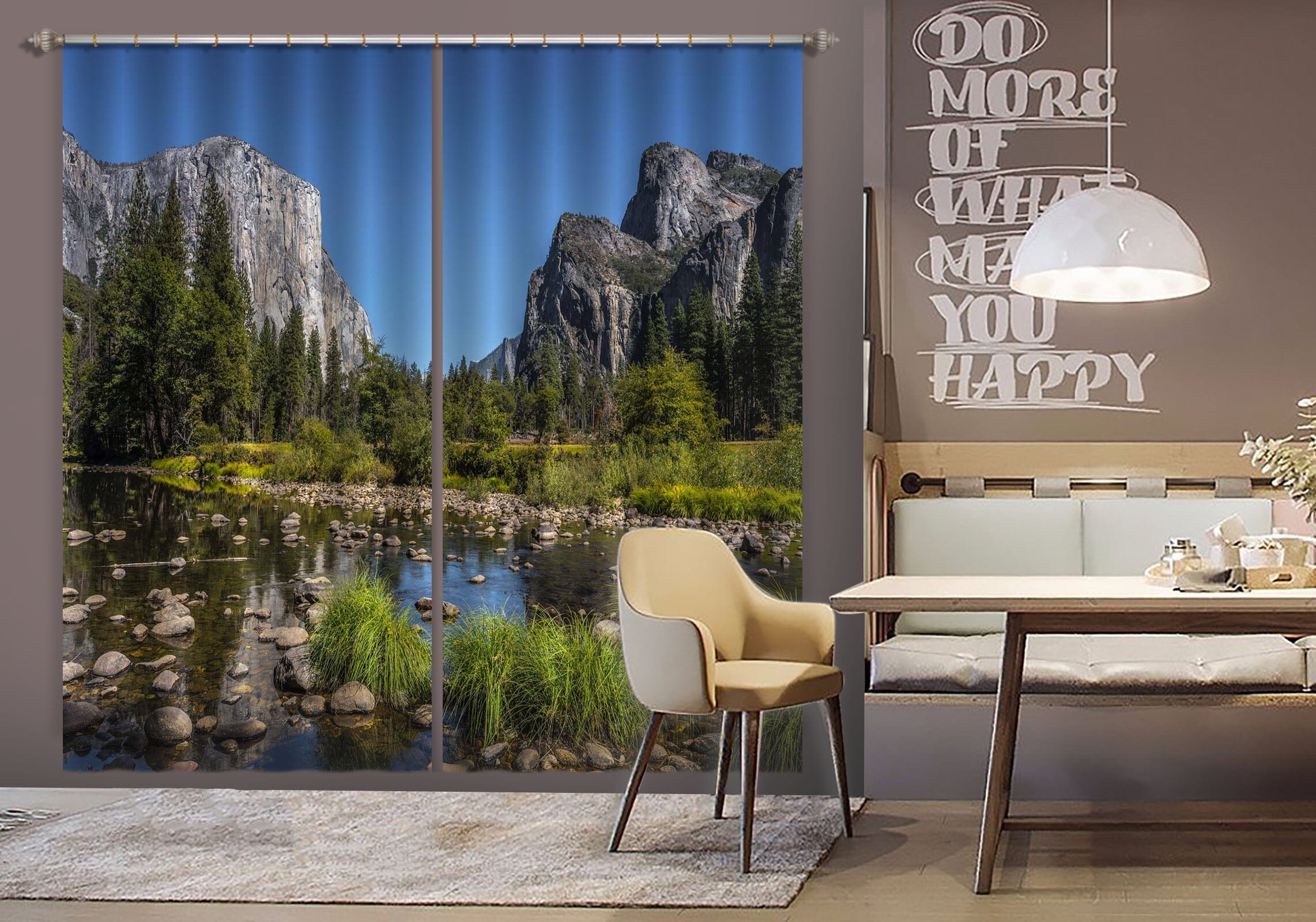 3D Forest Lake 188 Marco Carmassi Curtain Curtains Drapes Curtains AJ Creativity Home 