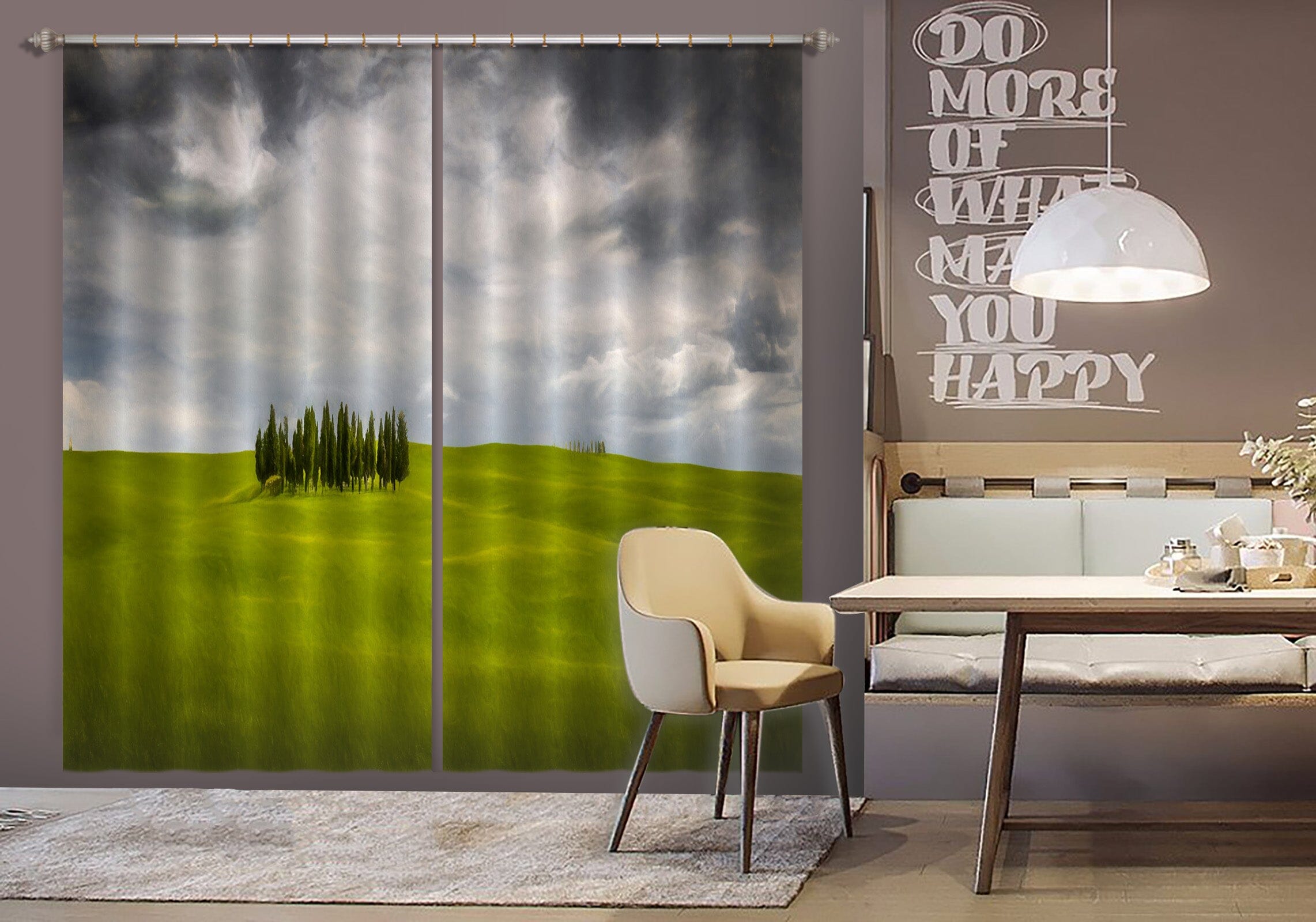 3D Grass Field 088 Marco Carmassi Curtain Curtains Drapes Curtains AJ Creativity Home 