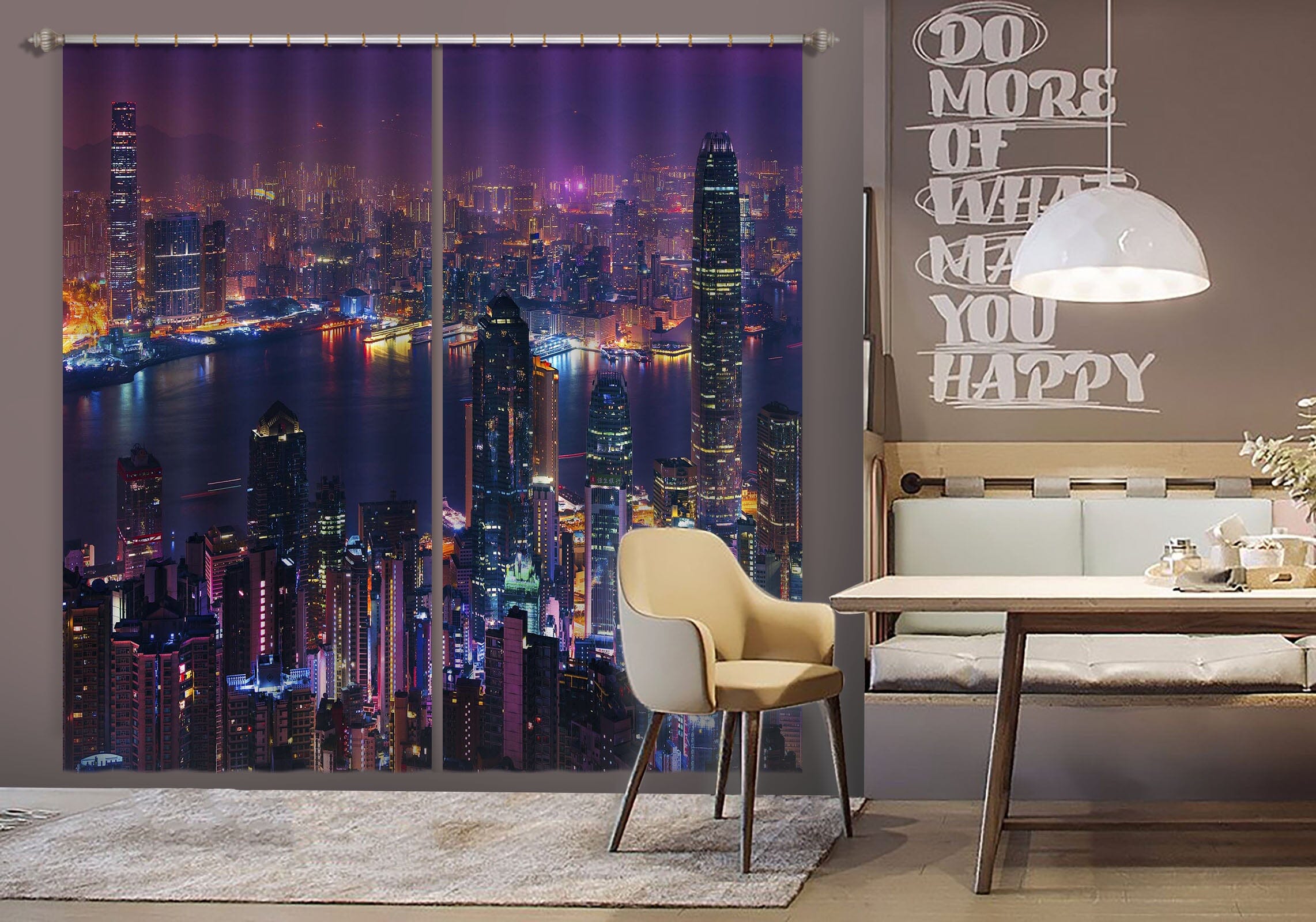 3D City Lights 179 Marco Carmassi Curtain Curtains Drapes Curtains AJ Creativity Home 