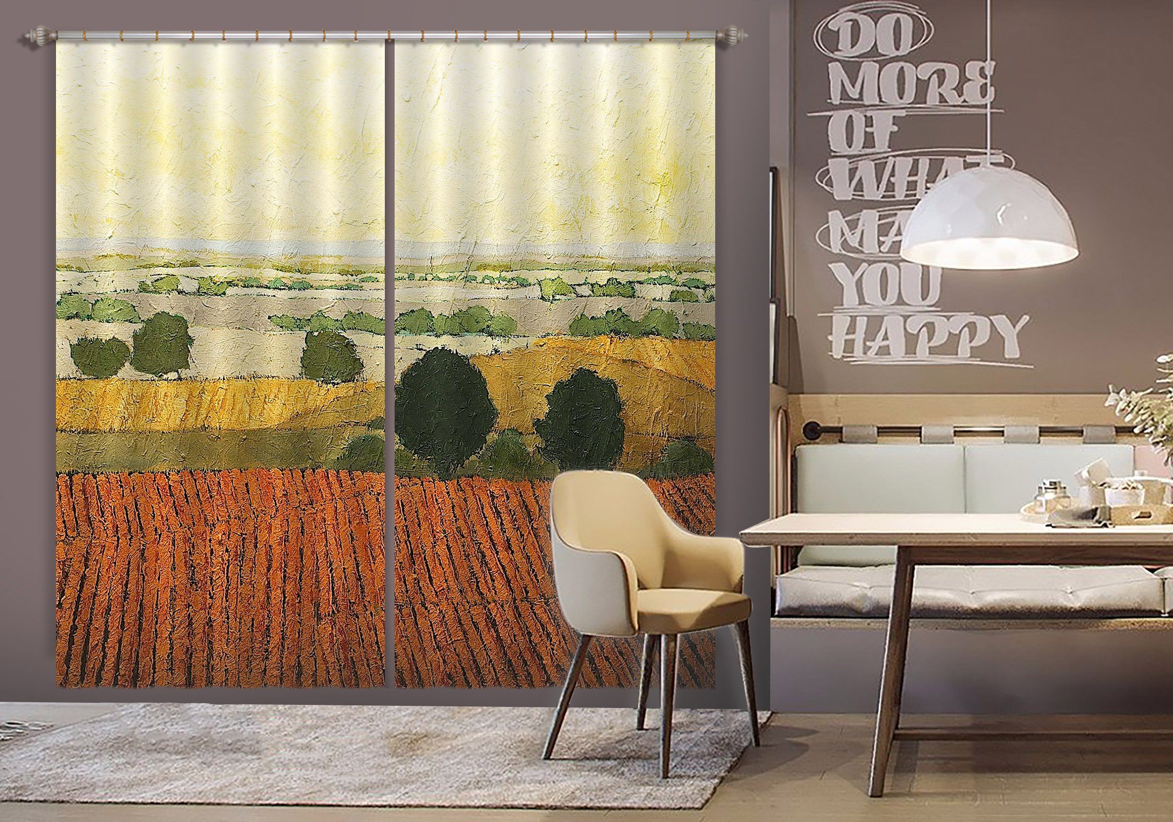 3D Autumn Field 120 Allan P. Friedlander Curtain Curtains Drapes Curtains AJ Creativity Home 