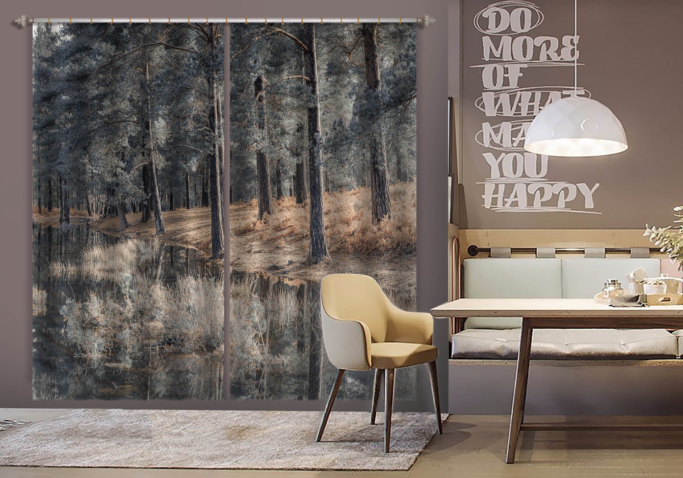 3D Dense Branches 6374 Assaf Frank Curtain Curtains Drapes