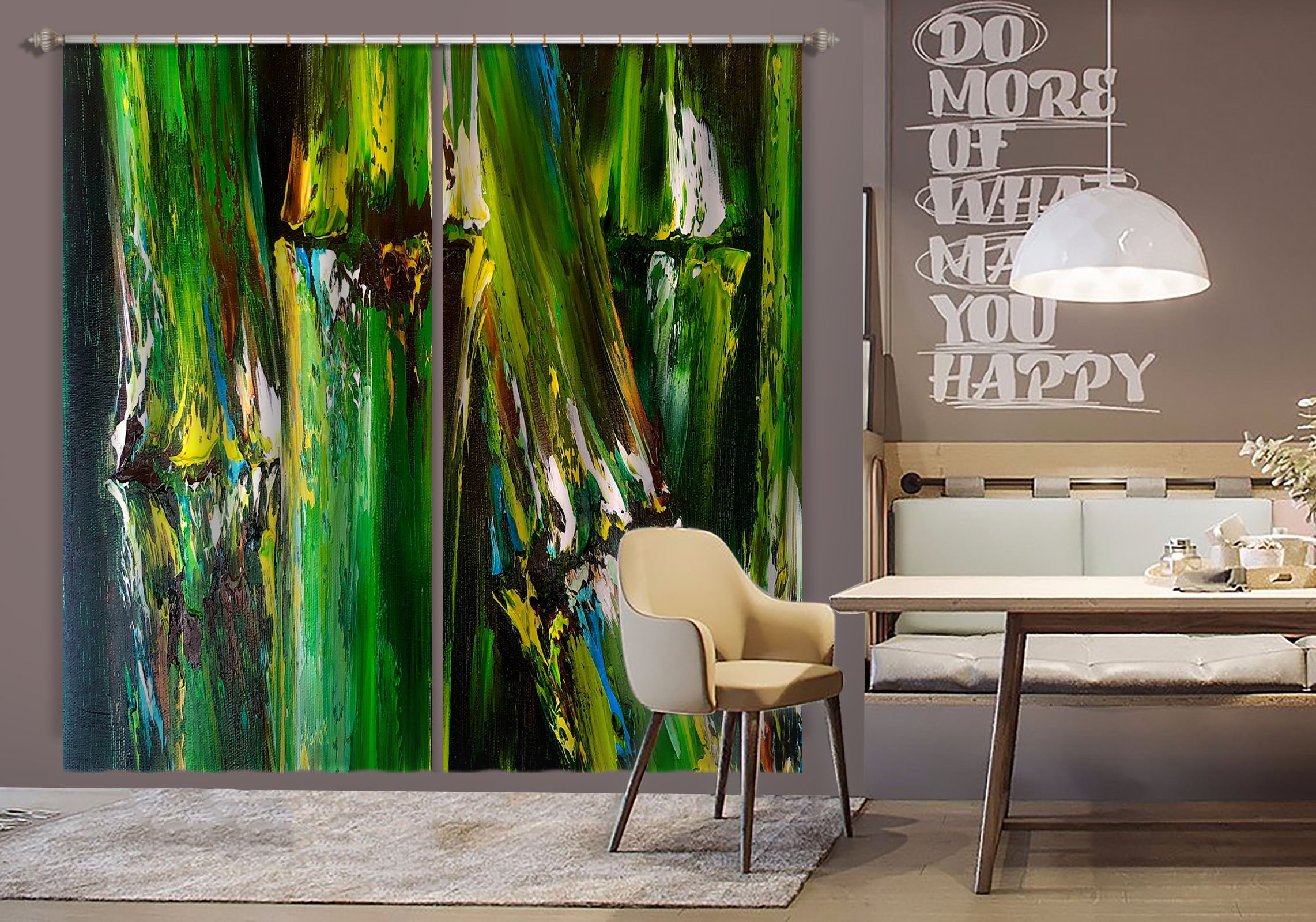 3D Painted Bamboo 2322 Skromova Marina Curtain Curtains Drapes