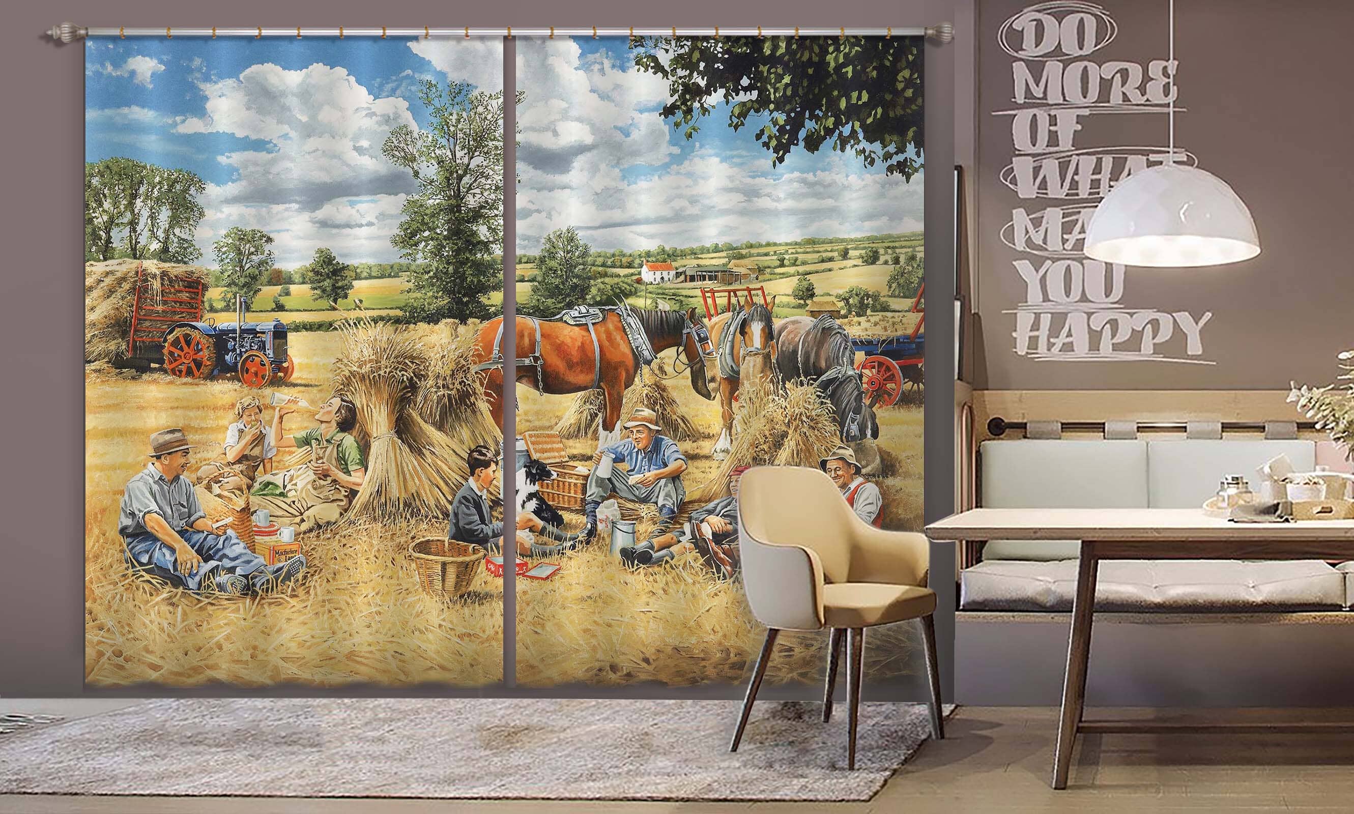 3D Harvest Lunch 068 Trevor Mitchell Curtain Curtains Drapes Curtains AJ Creativity Home 