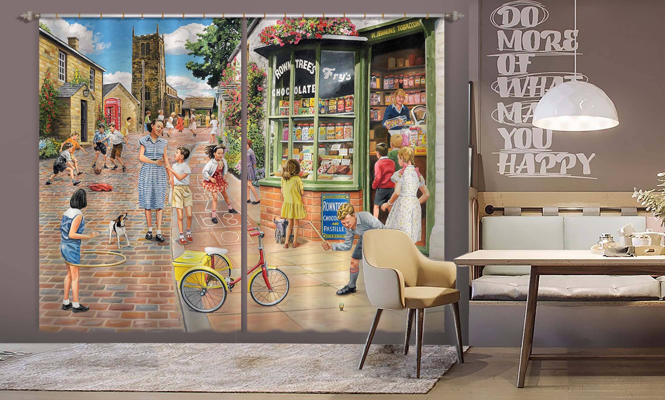 3D The Sweet Shop 108 Trevor Mitchell Curtain Curtains Drapes Curtains AJ Creativity Home 