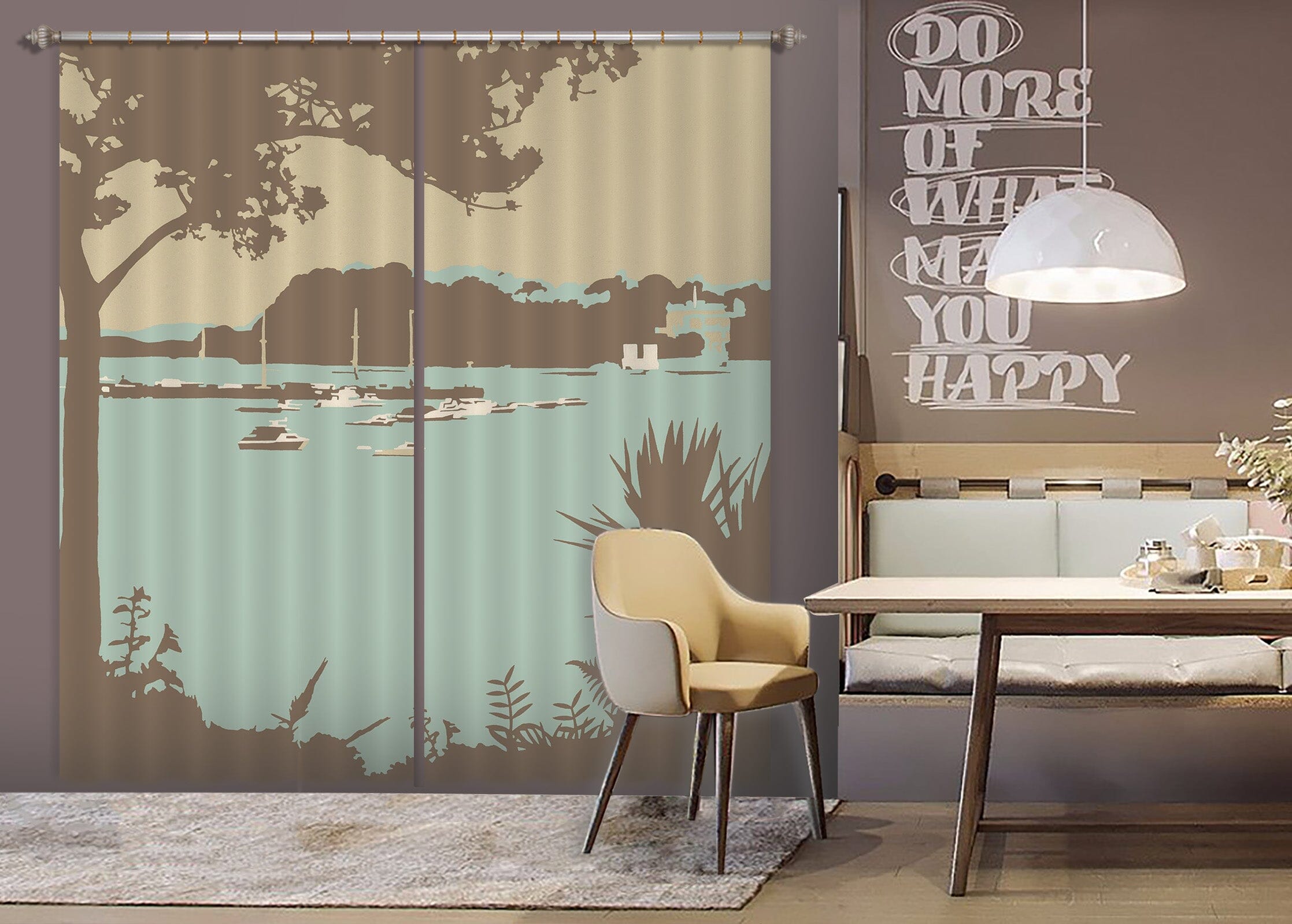 3D Sandbanks Brownsea Island 140 Steve Read Curtain Curtains Drapes Curtains AJ Creativity Home 
