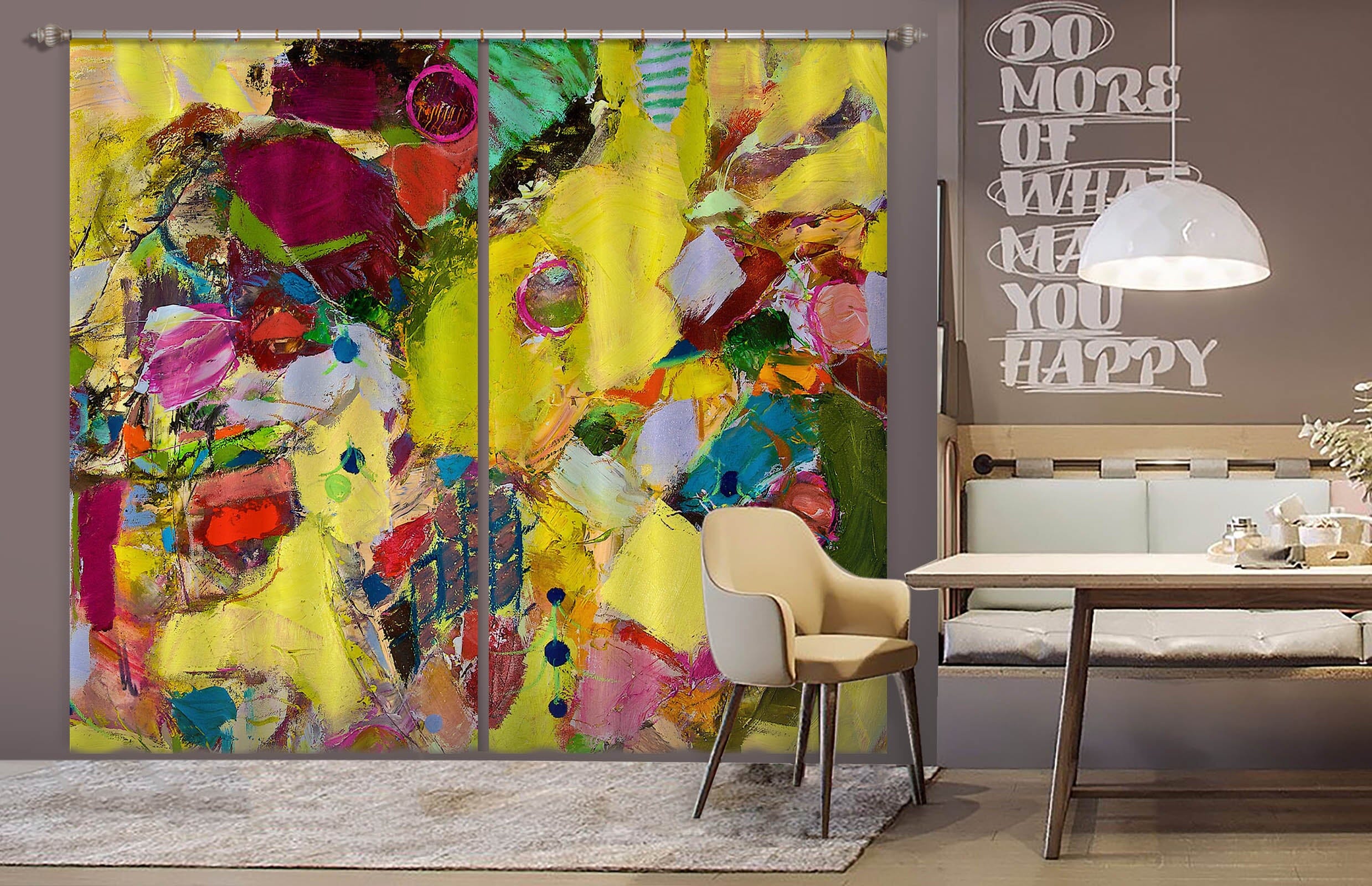 3D Yellow Fruit 103 Allan P. Friedlander Curtain Curtains Drapes Curtains AJ Creativity Home 