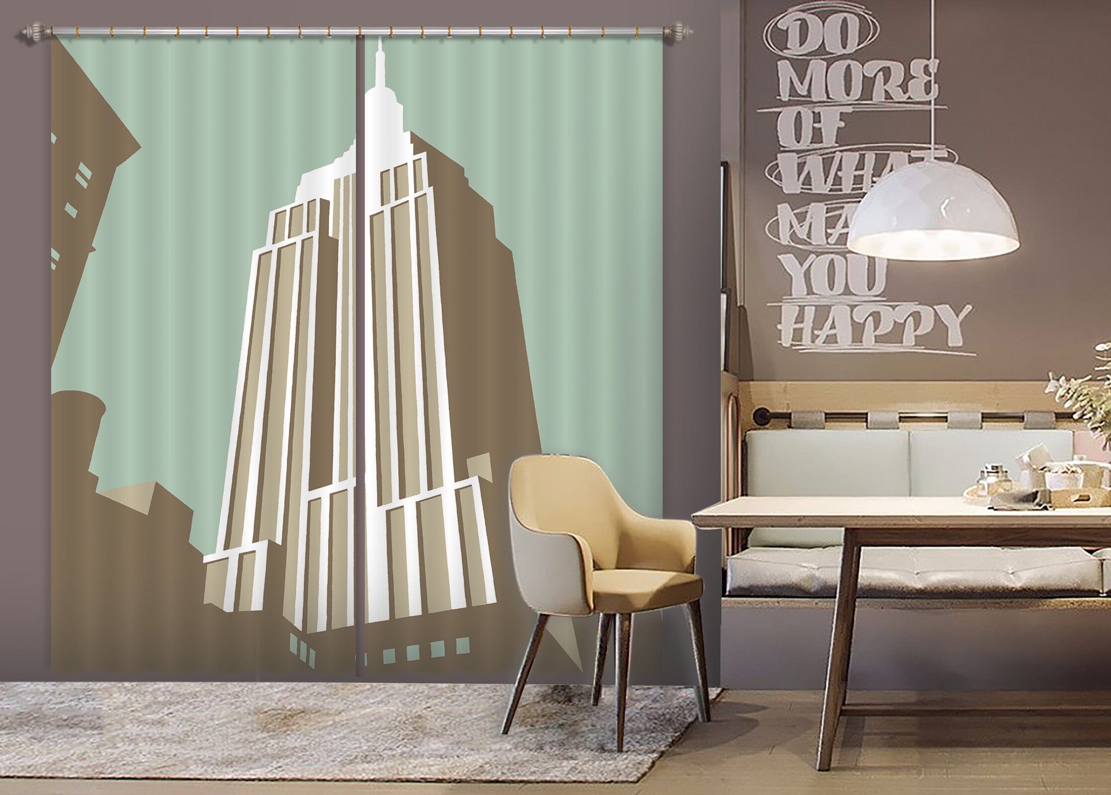 3D Manhattan 117 Steve Read Curtain Curtains Drapes Curtains AJ Creativity Home 