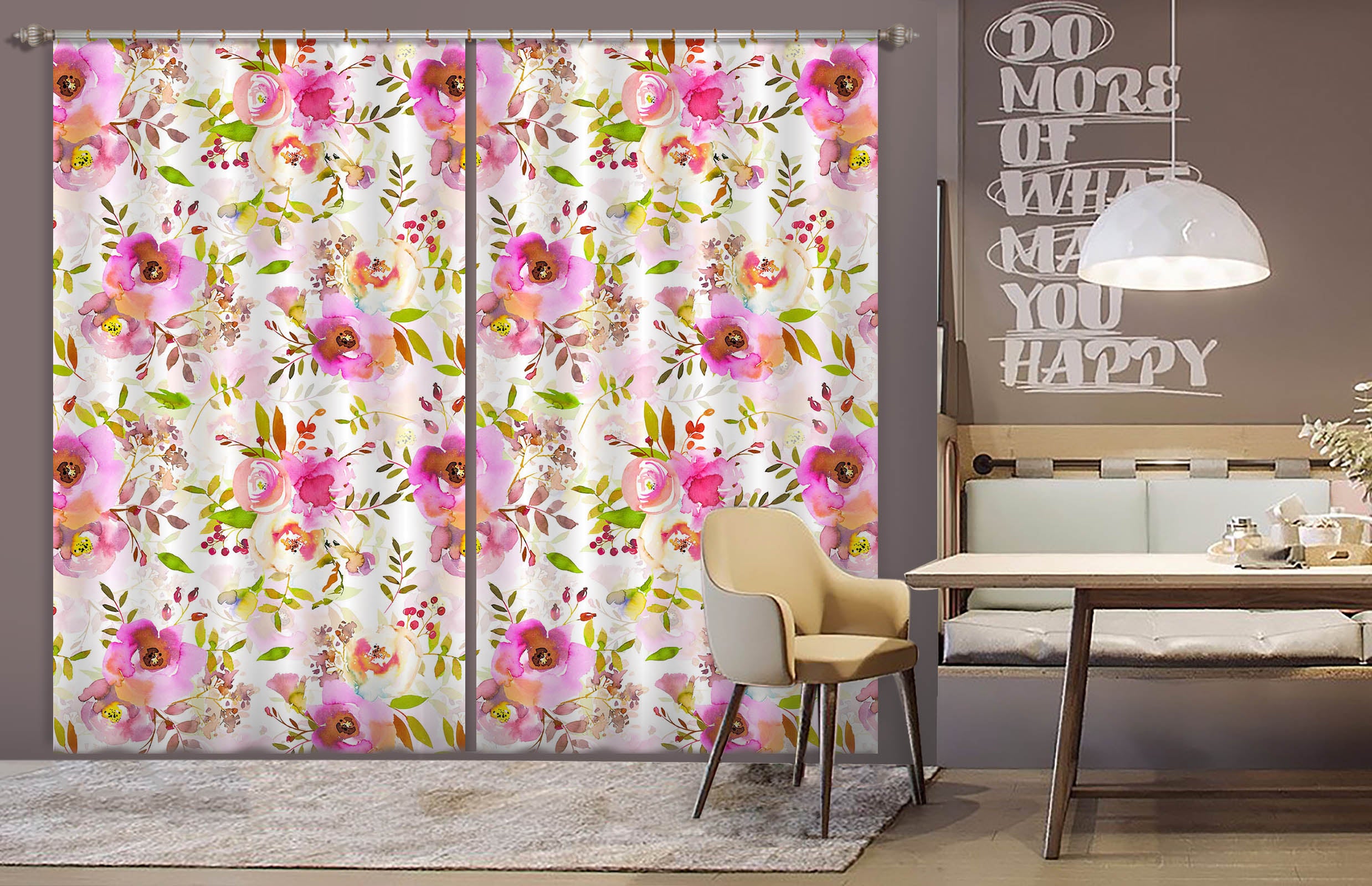 3D Red Flower 231 Uta Naumann Curtain Curtains Drapes