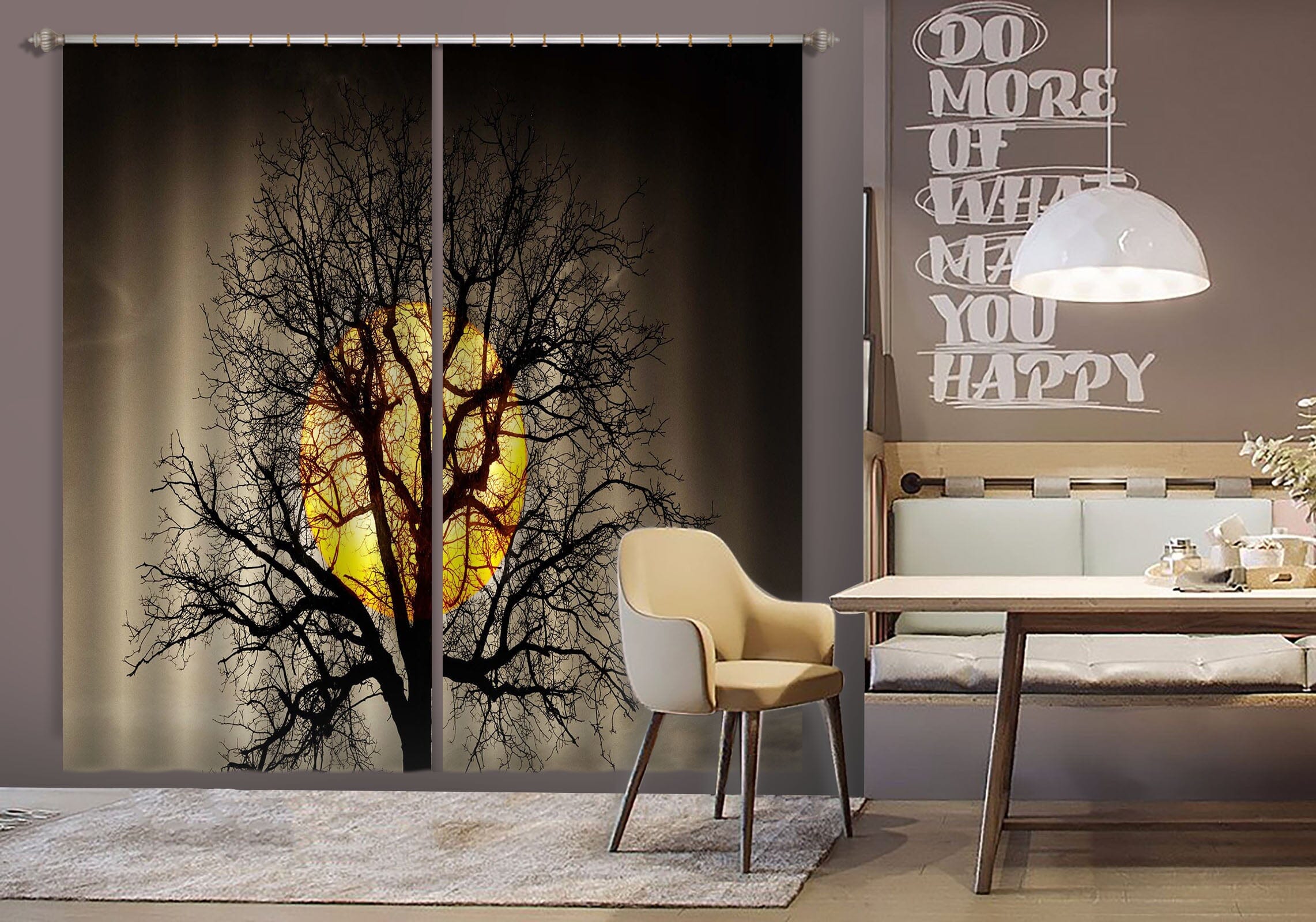 3D Dead Tree 162 Marco Carmassi Curtain Curtains Drapes Curtains AJ Creativity Home 