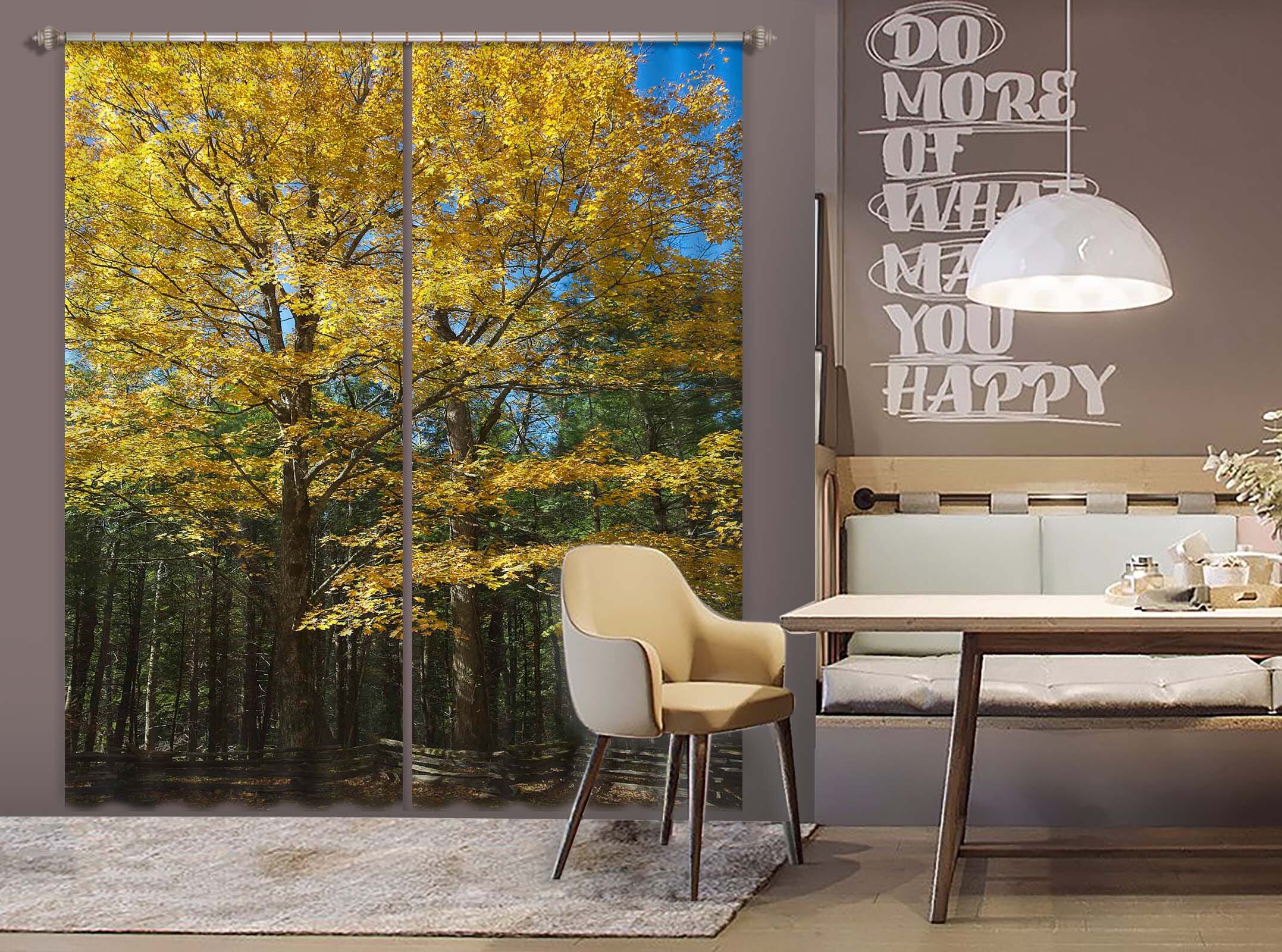 3D Sunny Forest 049 Kathy Barefield Curtain Curtains Drapes Curtains AJ Creativity Home 