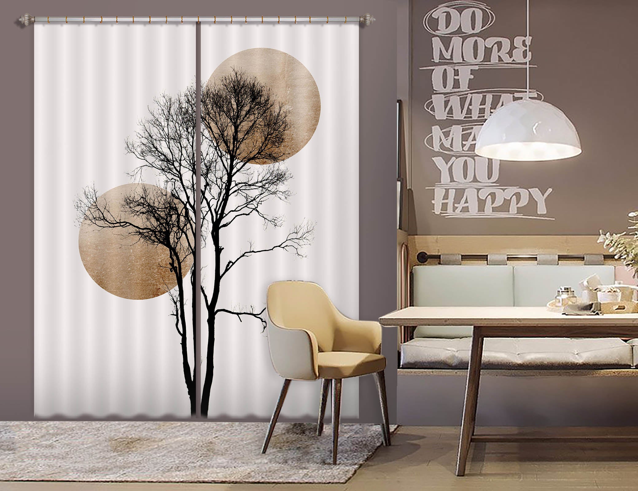 3D Big Tree Pattern 1114 Boris Draschoff Curtain Curtains Drapes