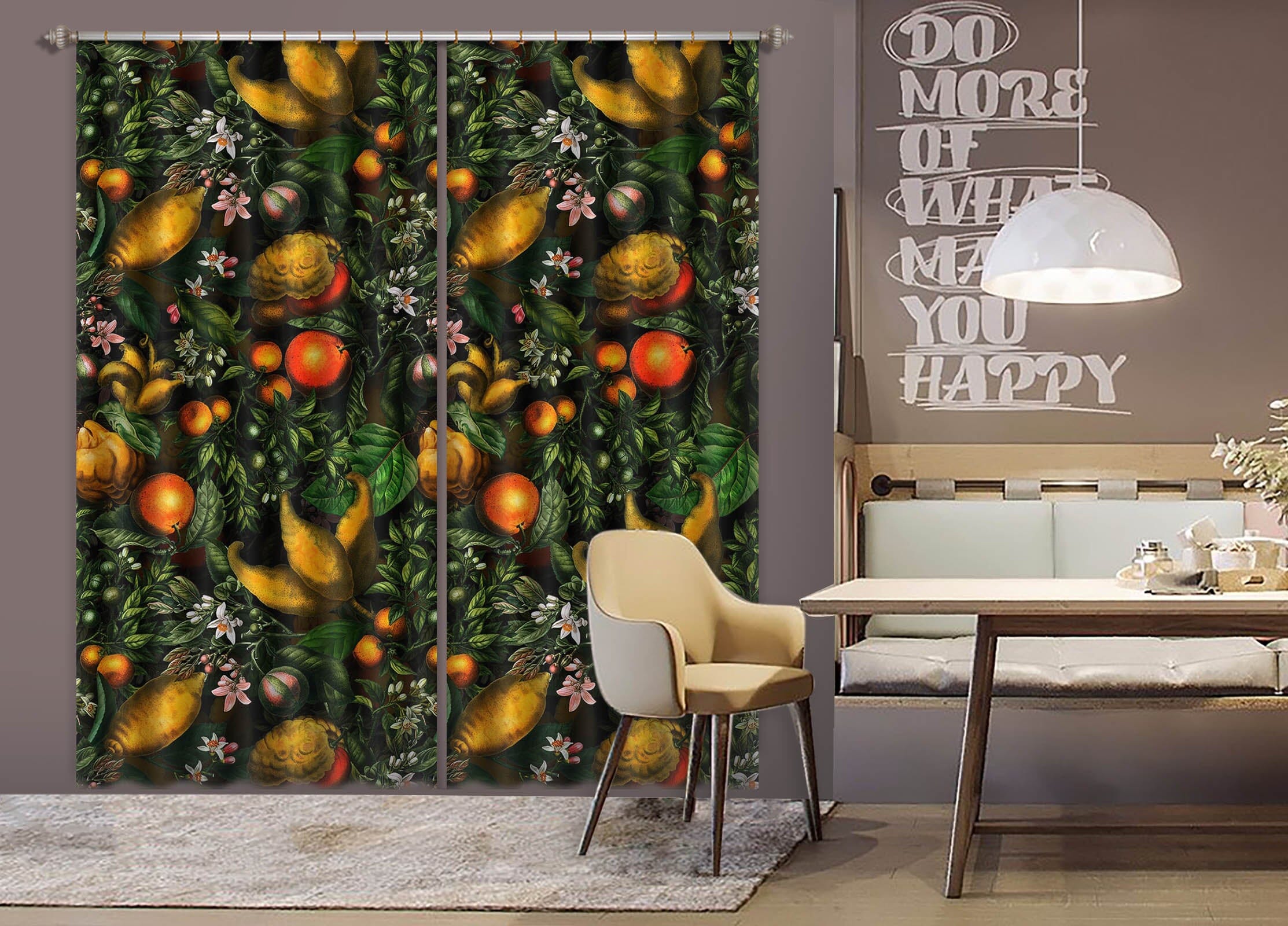 3D Golden Fruit 124 Uta Naumann Curtain Curtains Drapes Curtains AJ Creativity Home 