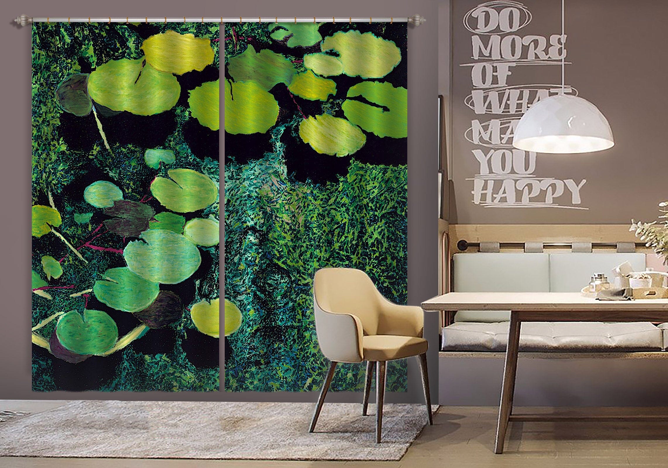 3D Lotus Leaf 285 Allan P. Friedlander Curtain Curtains Drapes Curtains AJ Creativity Home 