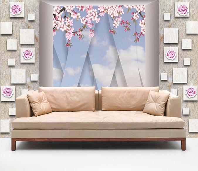 3D Pink flower texture Wallpaper AJ Wallpaper 1 