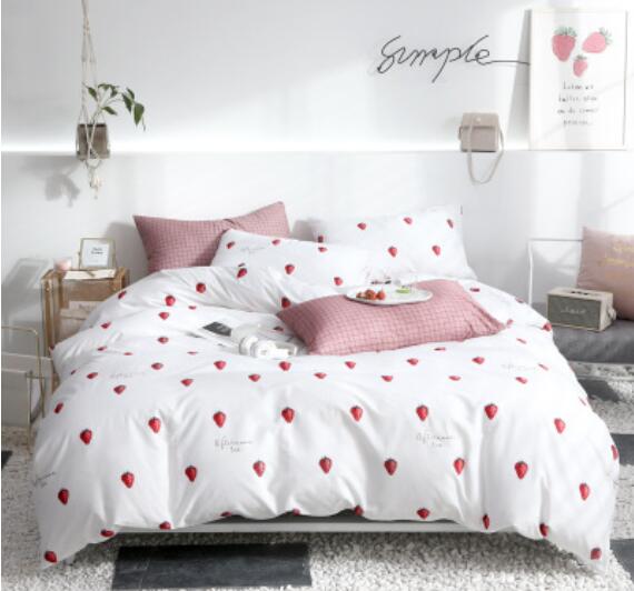 3D Strawberry 16058 Bed Pillowcases Quilt