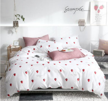 3D Strawberry 16058 Bed Pillowcases Quilt