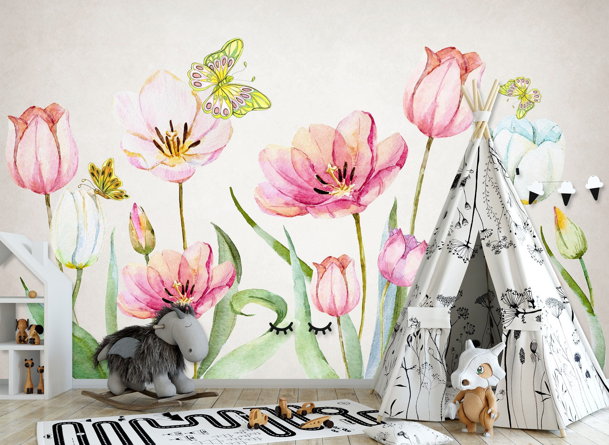 3D Painted Flowers 1686 Wall Murals Wallpaper AJ Wallpaper 2 