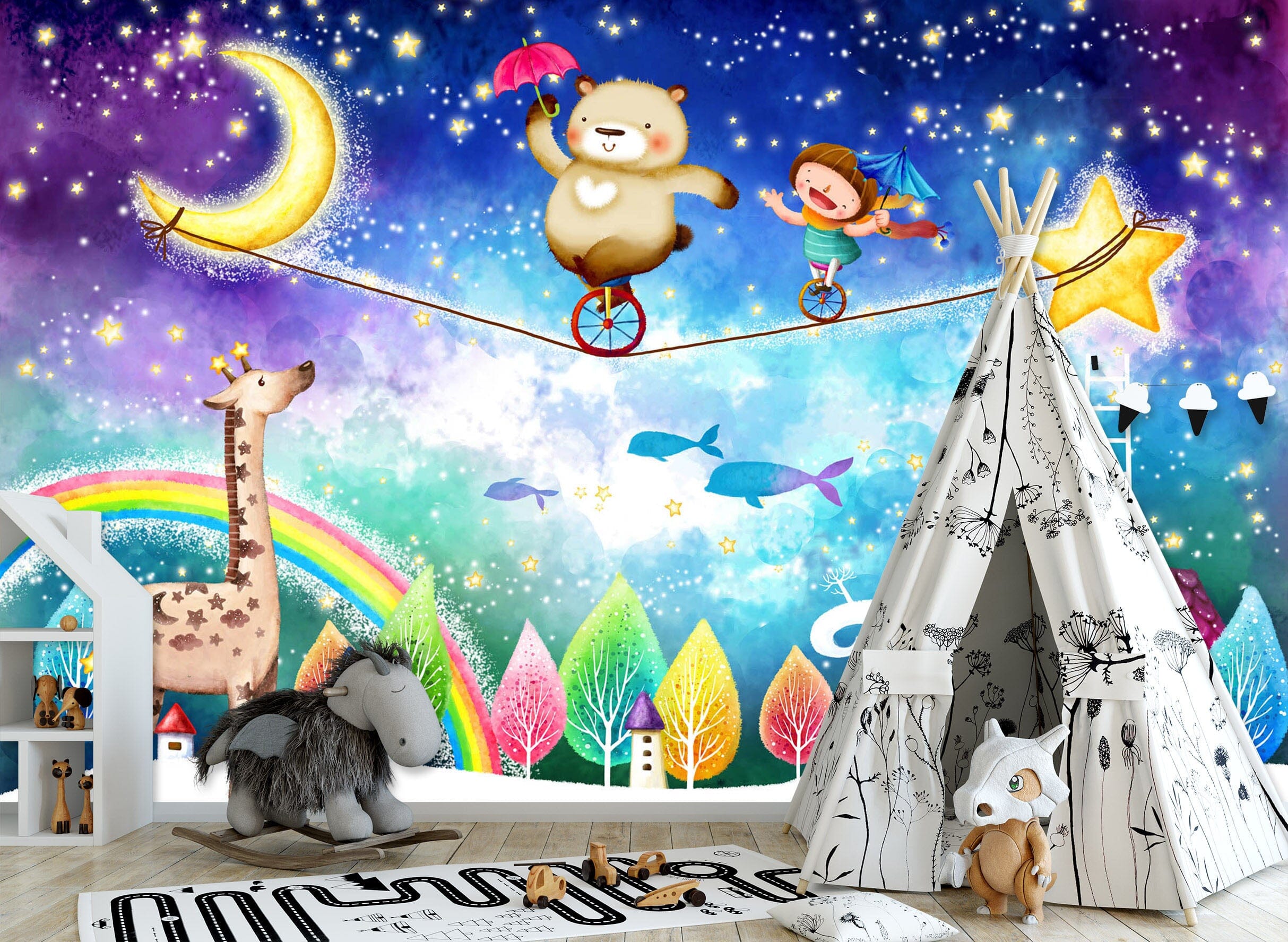3D Naughty Moonlit Night 017 Wall Murals Wallpaper AJ Wallpaper 2 