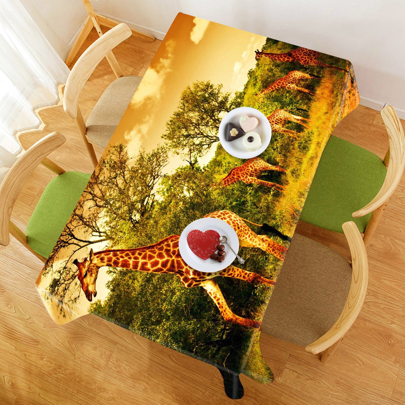 3D Giraffes 813 Tablecloths Wallpaper AJ Wallpaper 