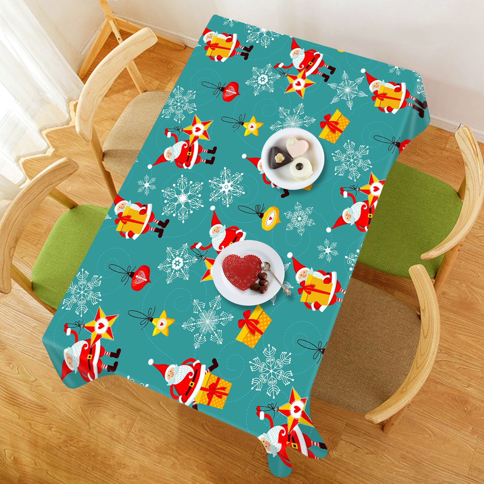 3D Santa Claus Pentagram 47 Tablecloths Tablecloths AJ Creativity Home 