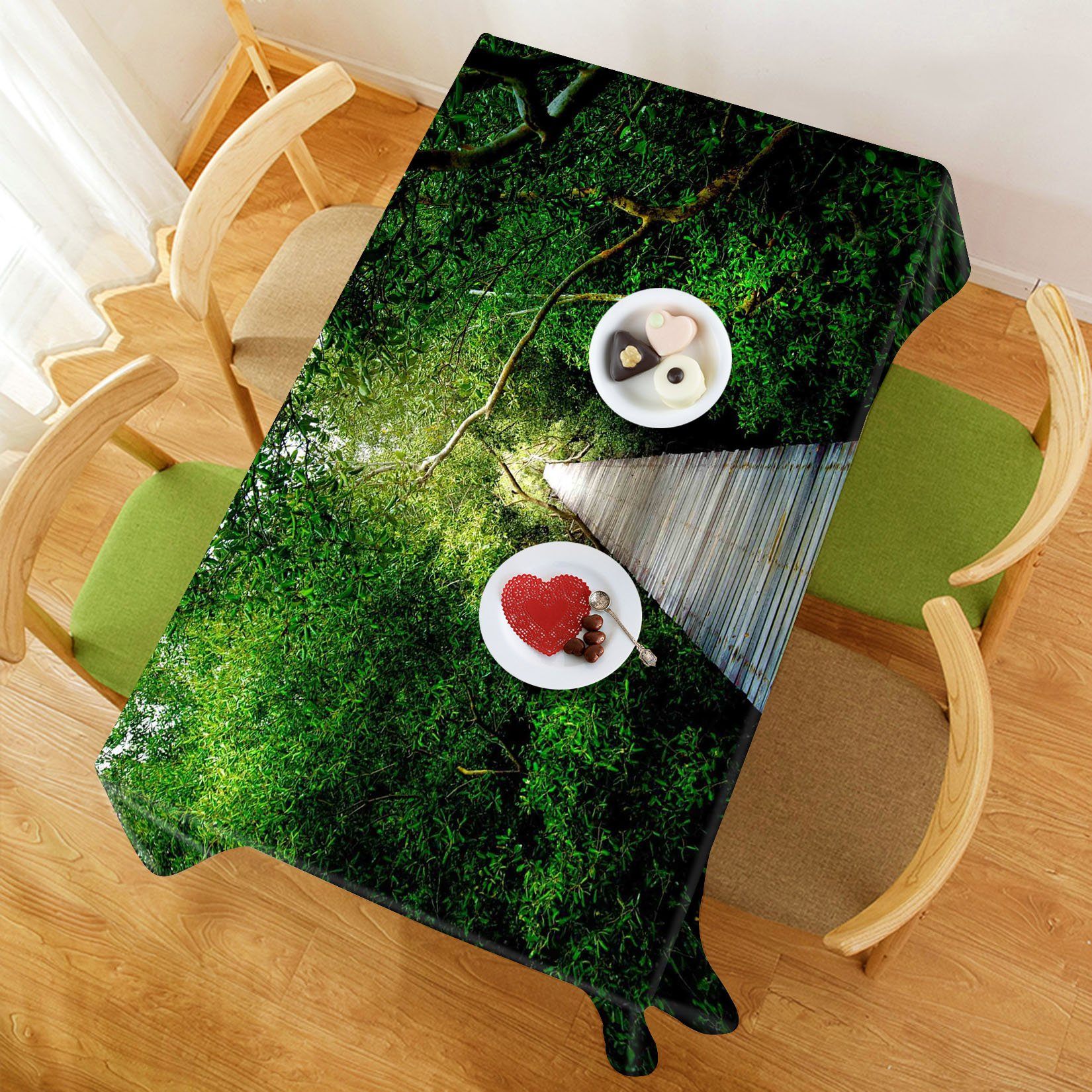 3D Forest Wood Road 542 Tablecloths Wallpaper AJ Wallpaper 