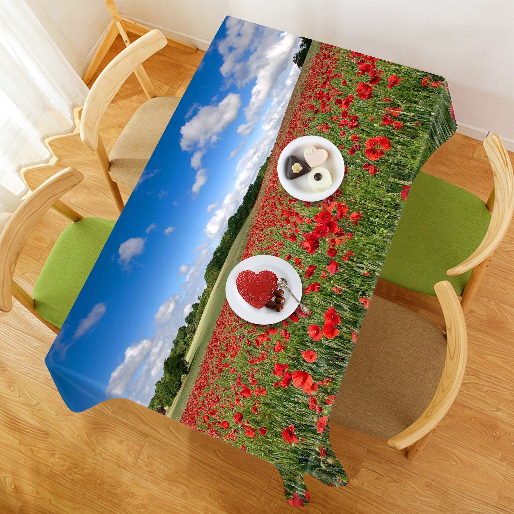 3D Vast Flowers Field 512 Tablecloths Wallpaper AJ Wallpaper 