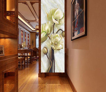 3D Flower carving white pattern Wallpaper AJ Wallpaper 1 