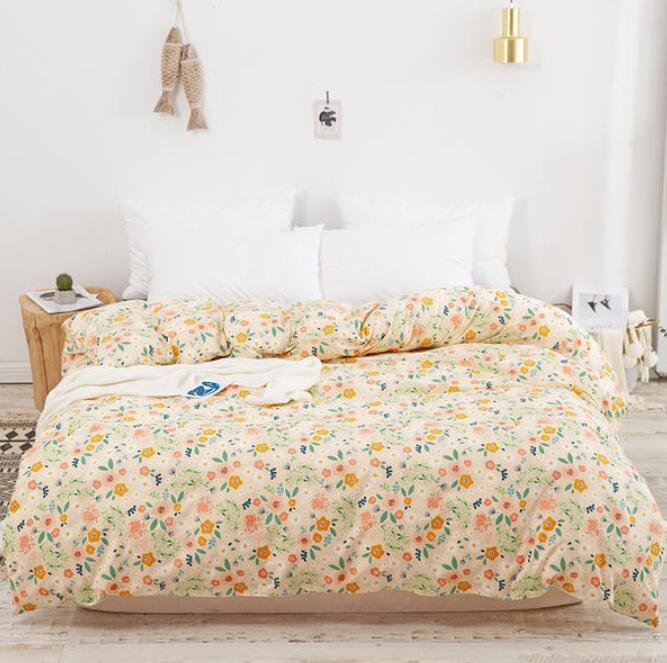 3D Light Yellow Floral 4063 Bed Pillowcases Quilt