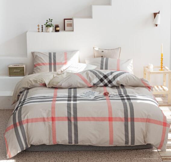 3D Pink Gray Line Lattice 30079 Bed Pillowcases Quilt