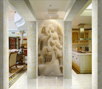 3D Tree carving jade stone Wallpaper AJ Wallpaper 1 