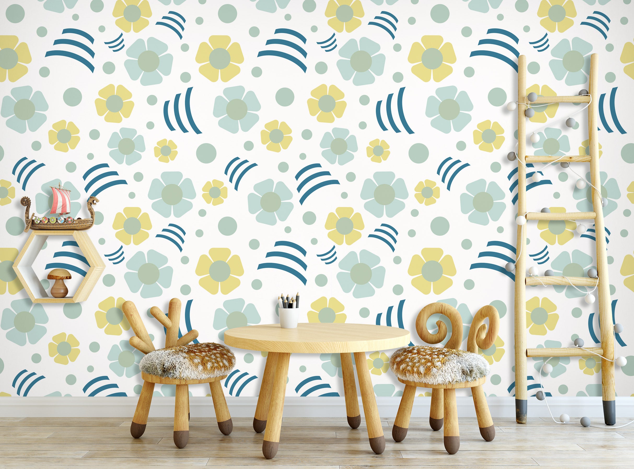 3D Flower Pattern 98144 Kasumi Loffler Wall Mural Wall Murals