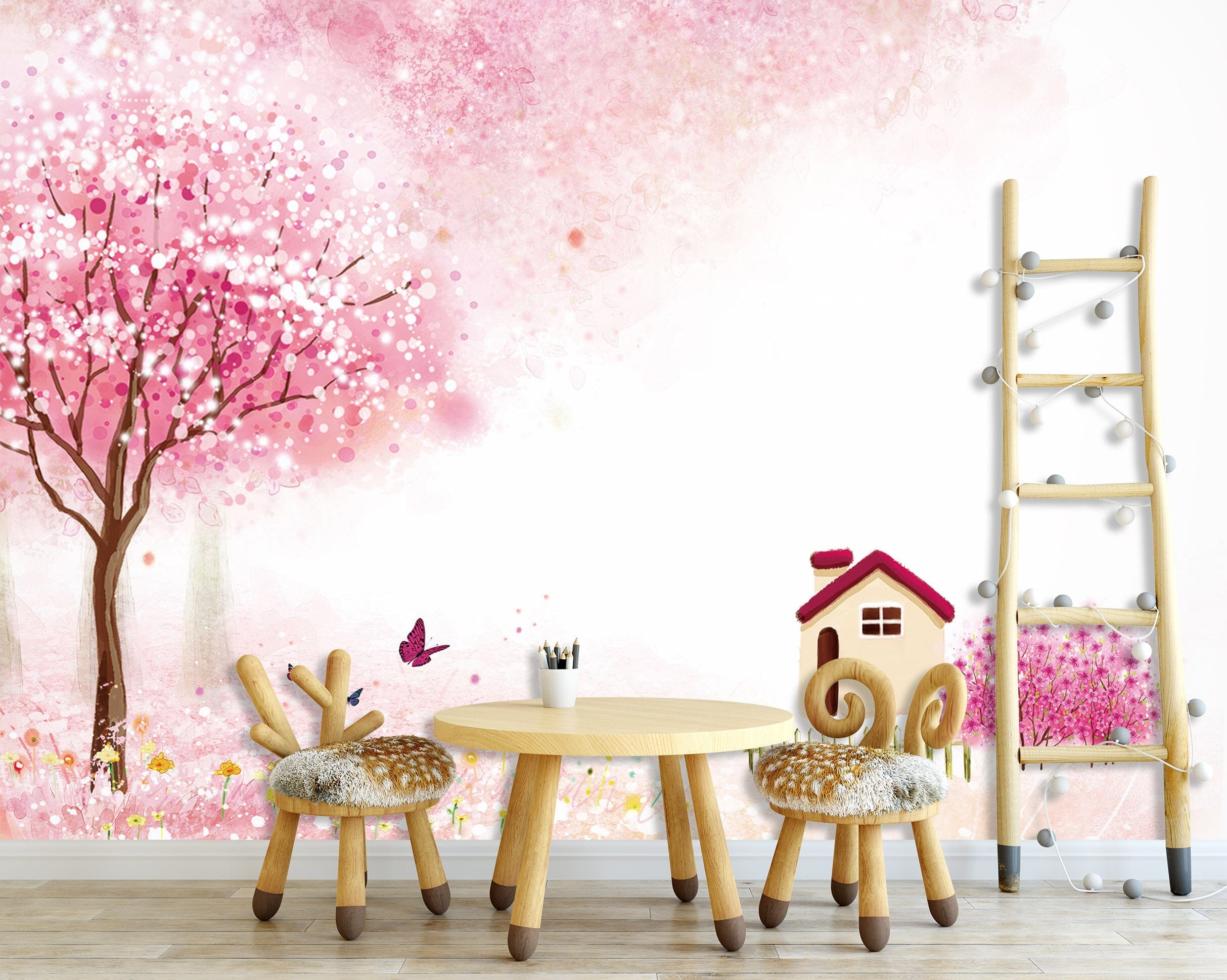 3D Peach Blossom World 1727 Wall Murals Wallpaper AJ Wallpaper 2 
