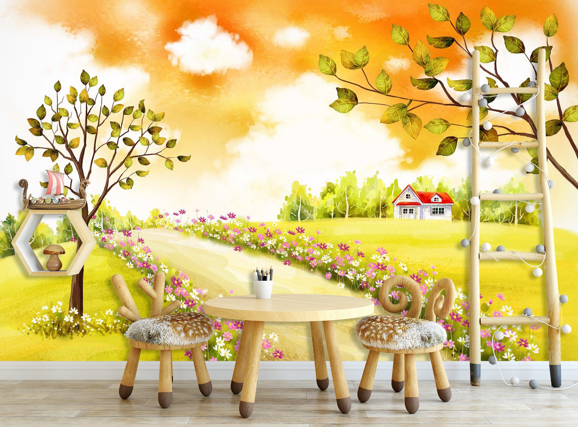 3D Autumn Forest 1714 Wall Murals Wallpaper AJ Wallpaper 2 