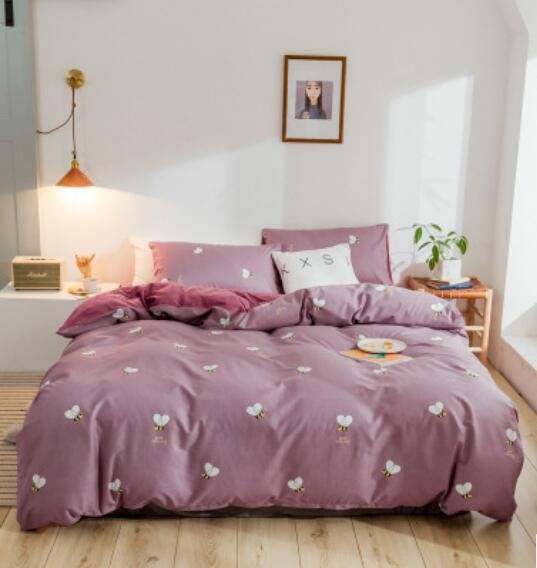 3D Purple Heart 18070 Bed Pillowcases Quilt
