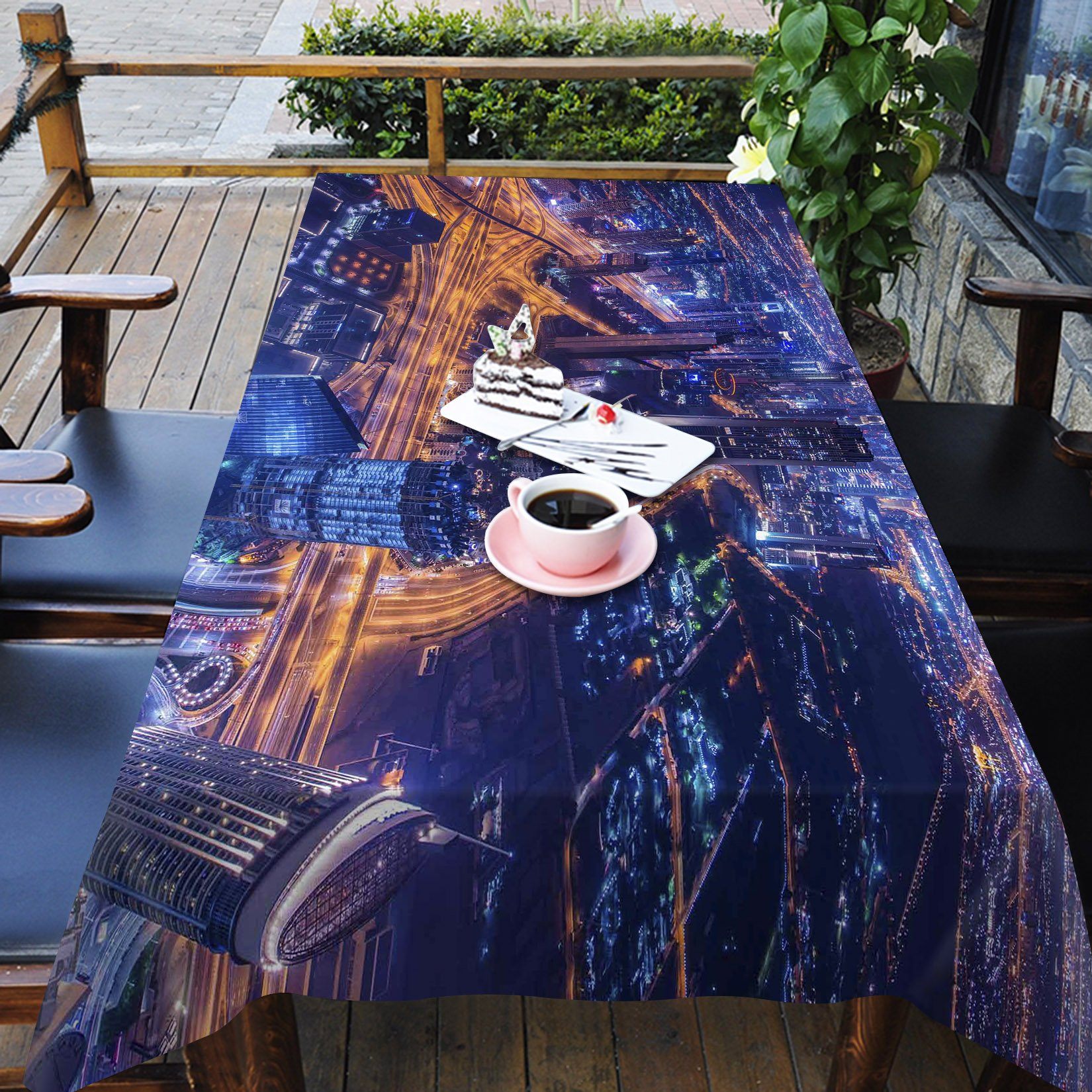 3D Bright City 56 Tablecloths Wallpaper AJ Wallpaper 