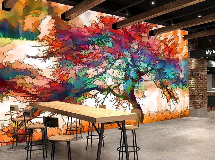 3D Painting Tree Flower 232 Wallpaper AJ Wallpaper 