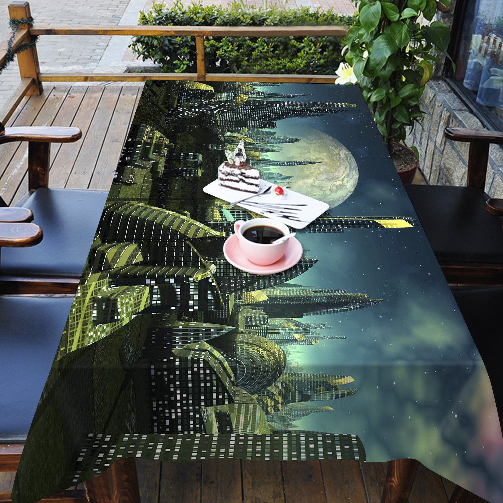 3D Advanced City 7 Tablecloths Wallpaper AJ Wallpaper 