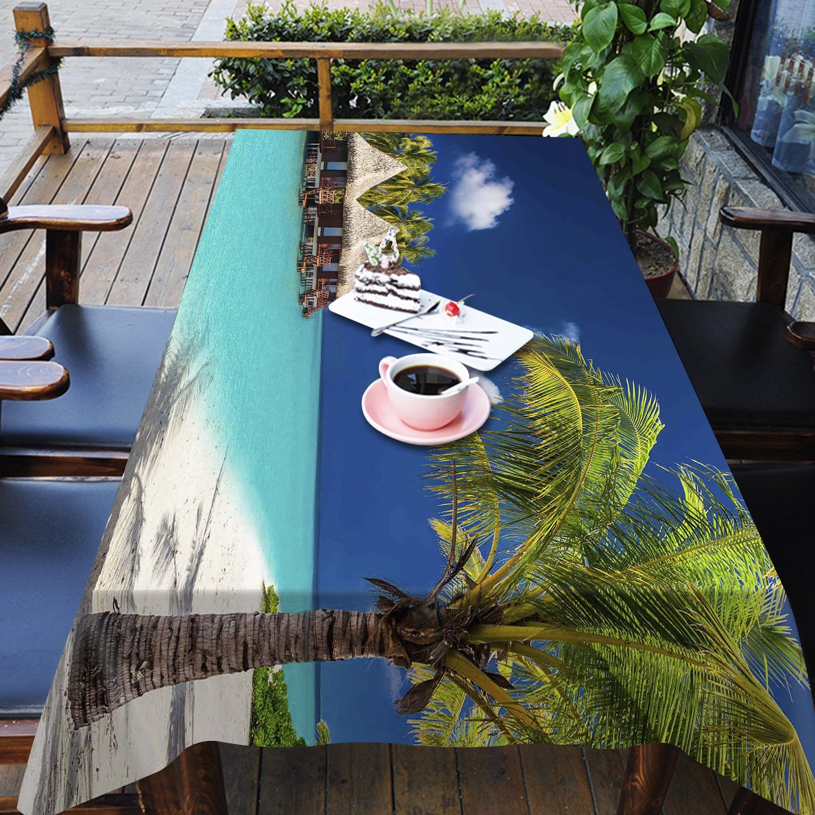 3D Sea Pavilions 70 Tablecloths Wallpaper AJ Wallpaper 