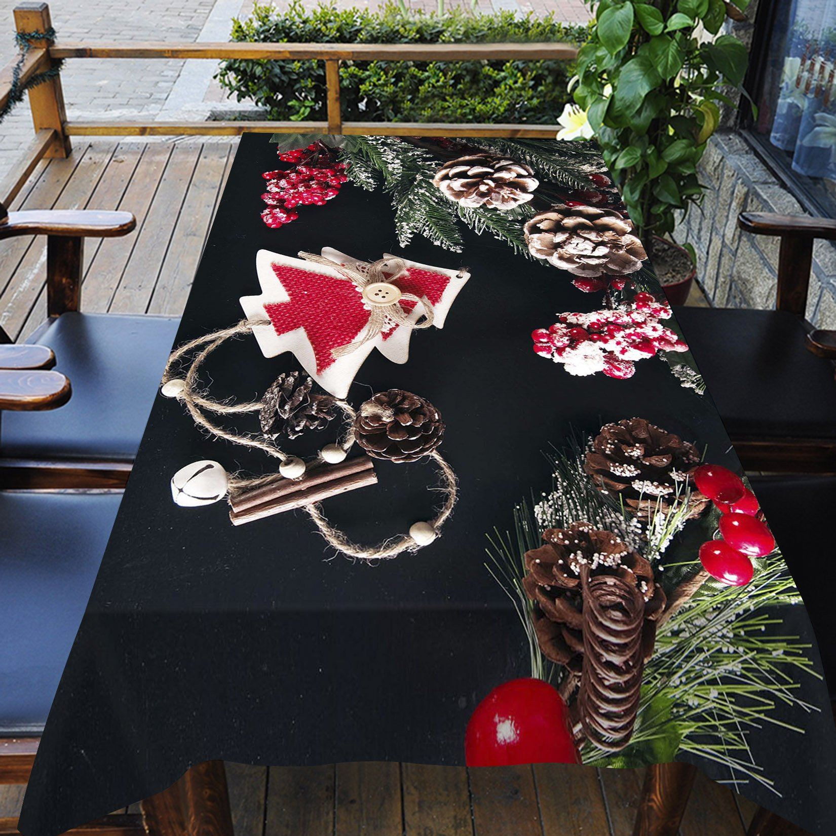 3D Red Fruit Christmas 18 Tablecloths Tablecloths AJ Creativity Home 