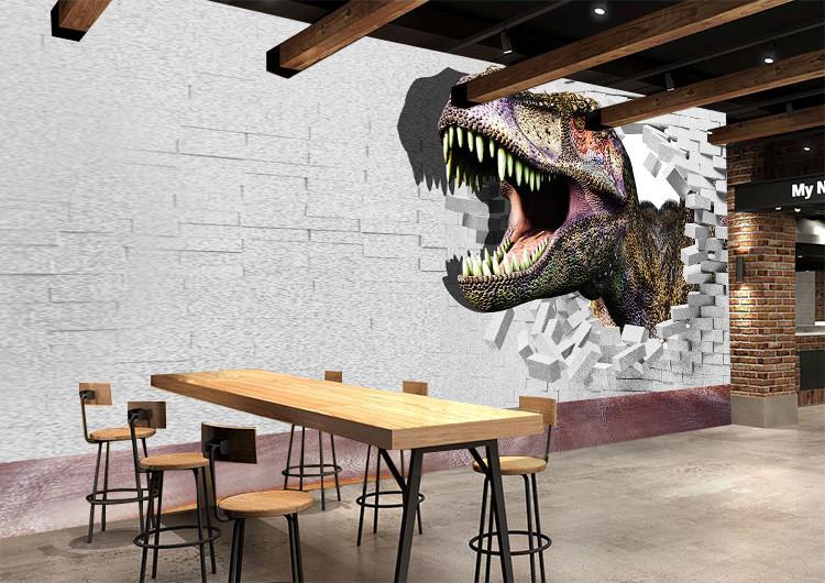 3D Fiercely Dinosaur 083 Wallpaper AJ Wallpapers 
