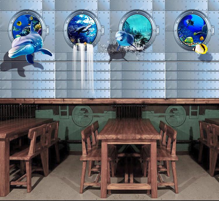 3D Blue Dolphins 763 Wallpaper AJ Wallpaper 