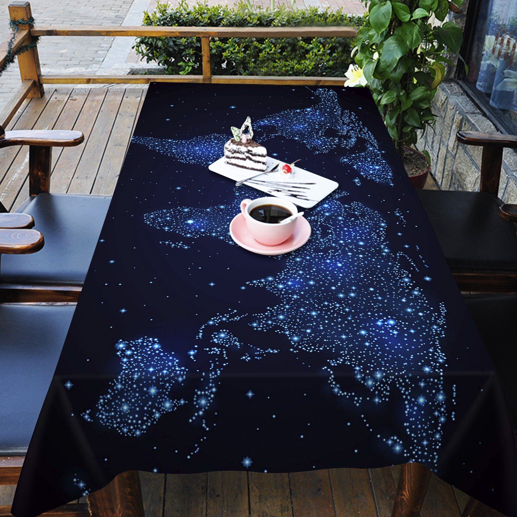 3D Shining World Map 558 Tablecloths Wallpaper AJ Wallpaper 