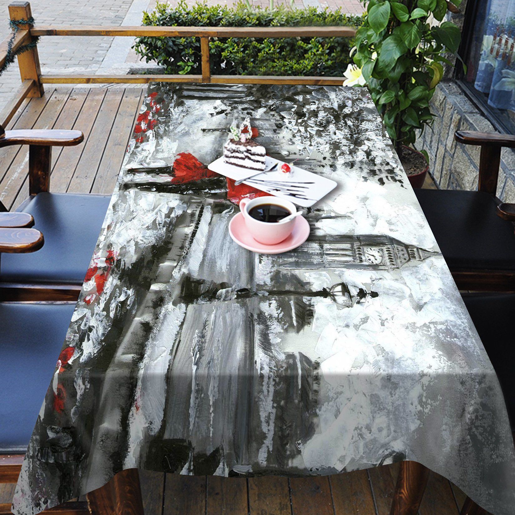 3D London Street Painting 615 Tablecloths Wallpaper AJ Wallpaper 