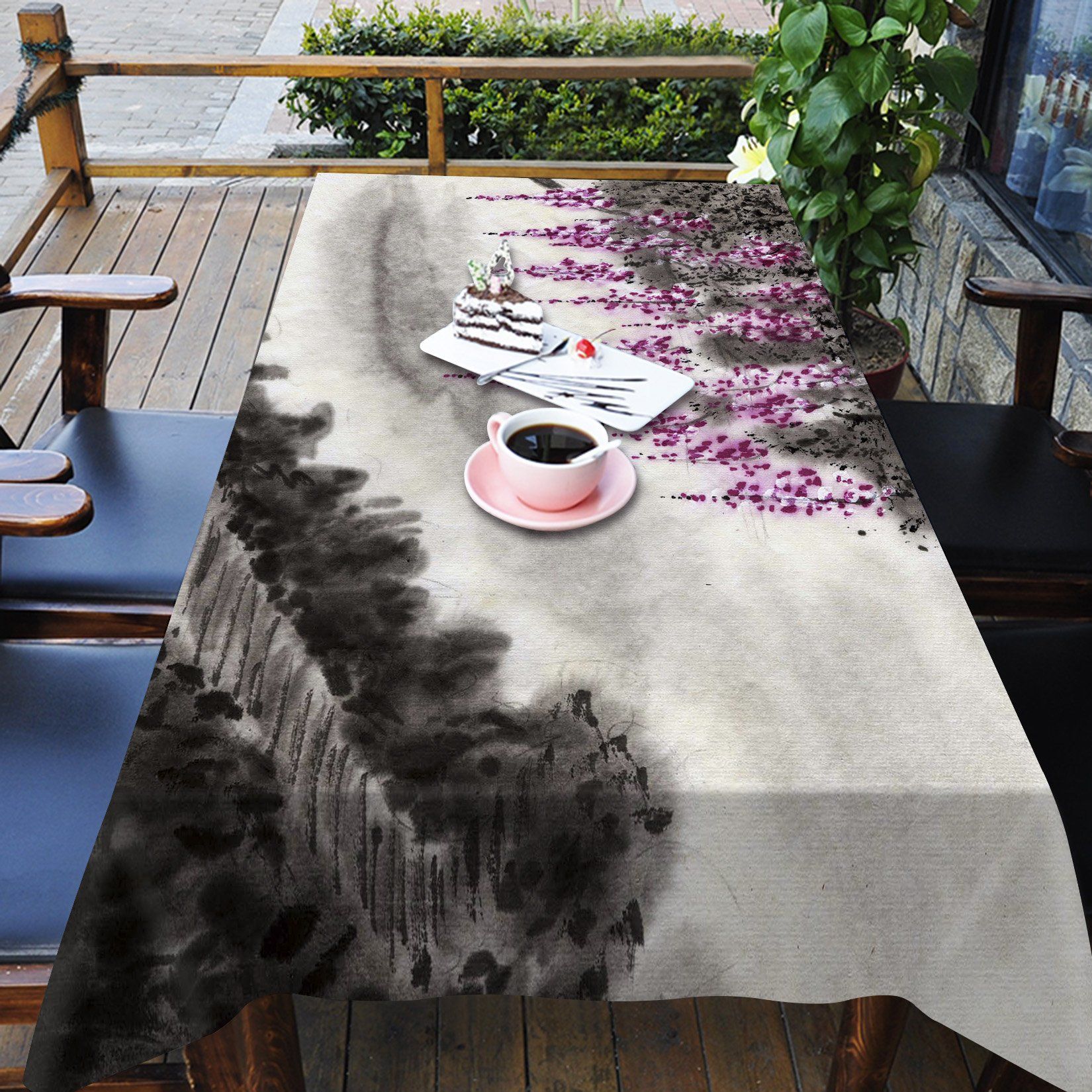 3D Hanging Flowers Vines 231 Tablecloths Wallpaper AJ Wallpaper 