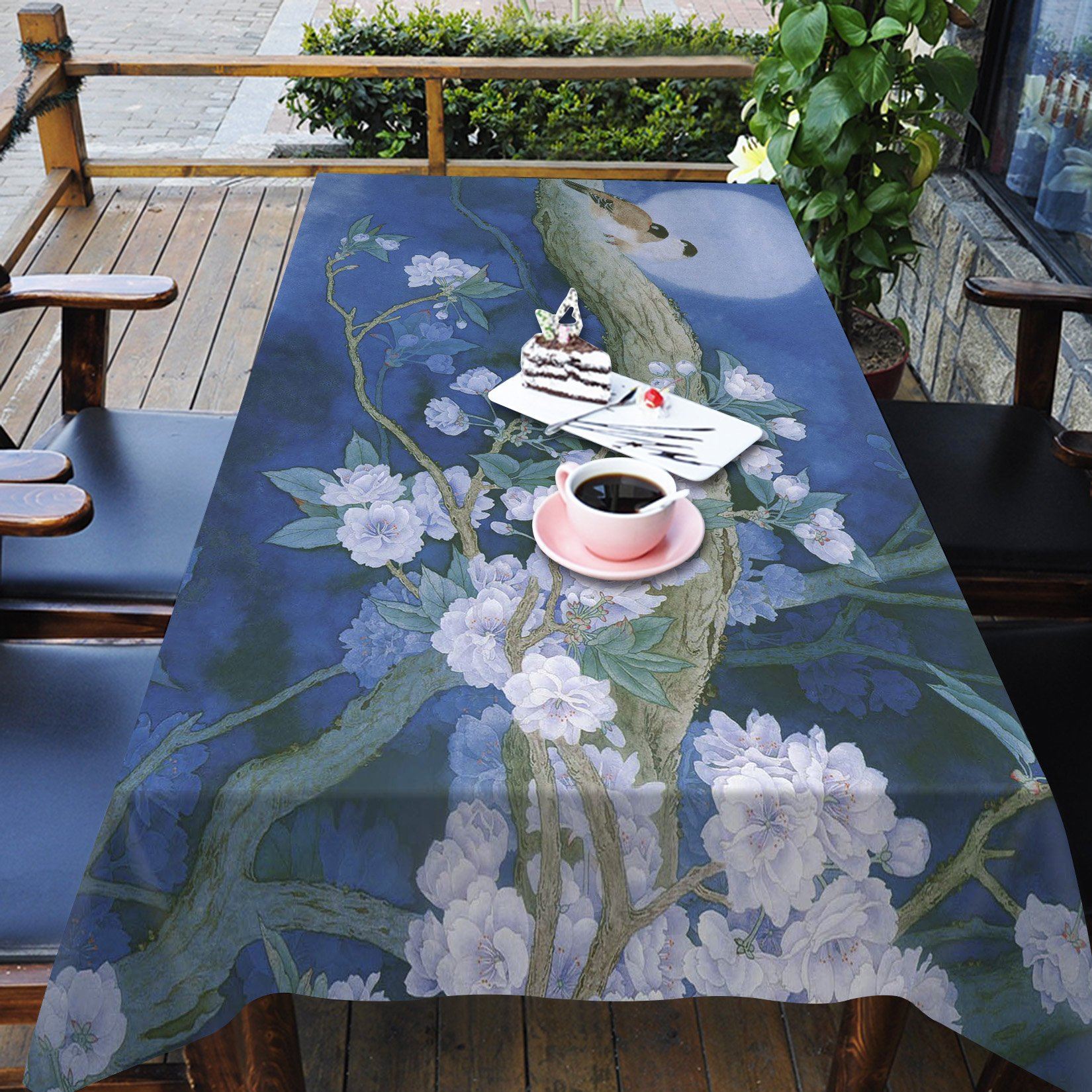 3D Flowers Tree Birds 219 Tablecloths Wallpaper AJ Wallpaper 
