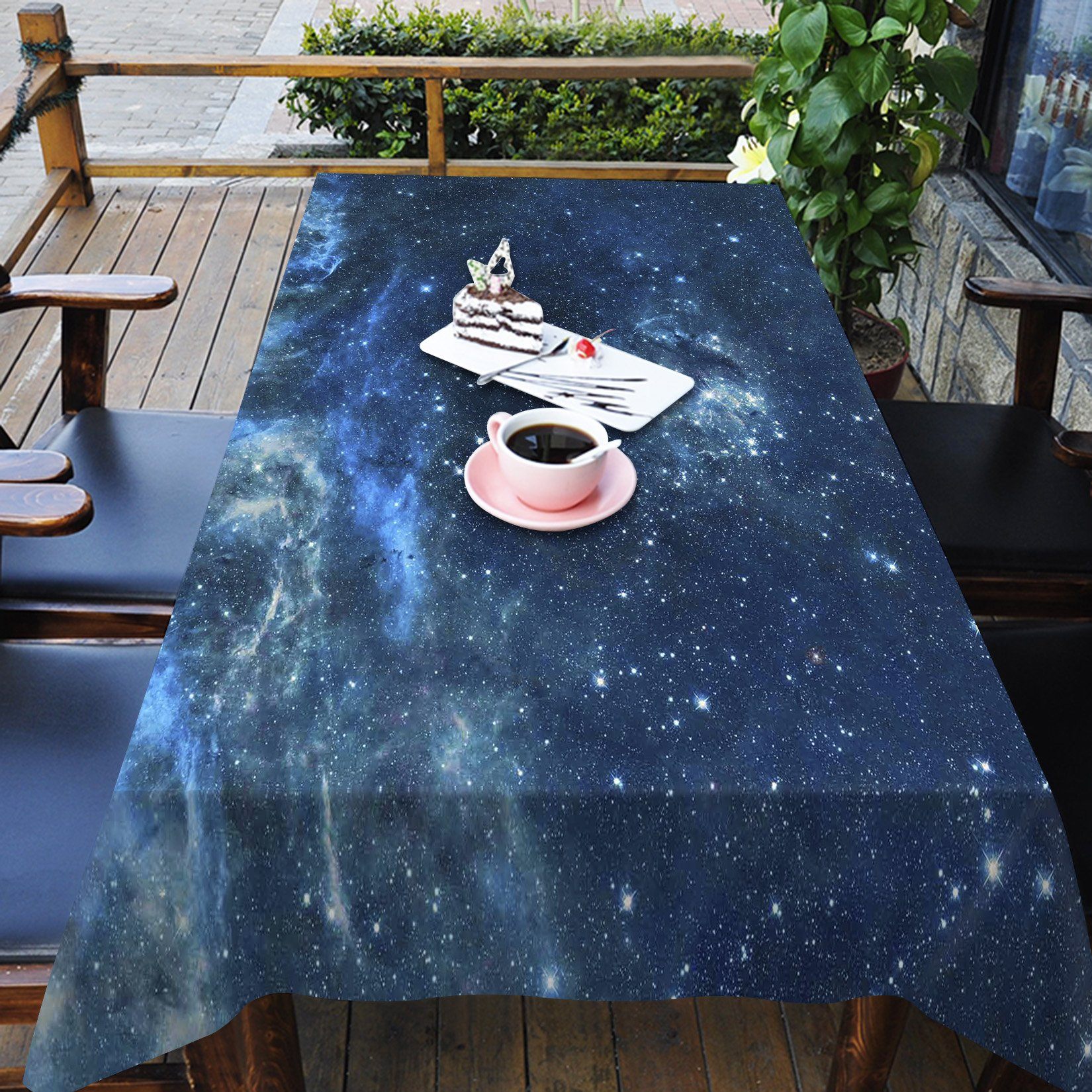 3D Blue Stars Sky 175 Tablecloths Wallpaper AJ Wallpaper 