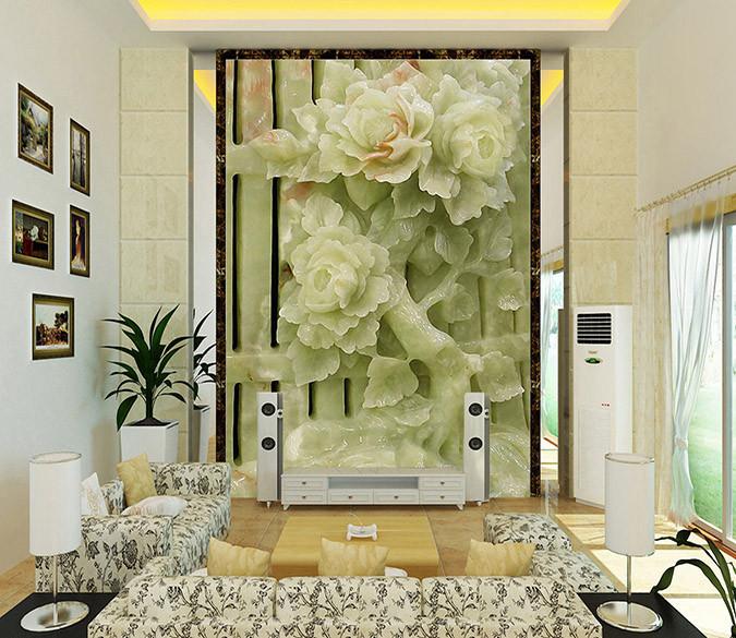 3D Flowers bloom white jade Wallpaper AJ Wallpaper 1 