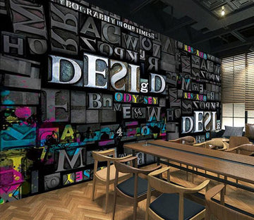 3D Text sculpture black Wallpaper AJ Wallpaper 1 